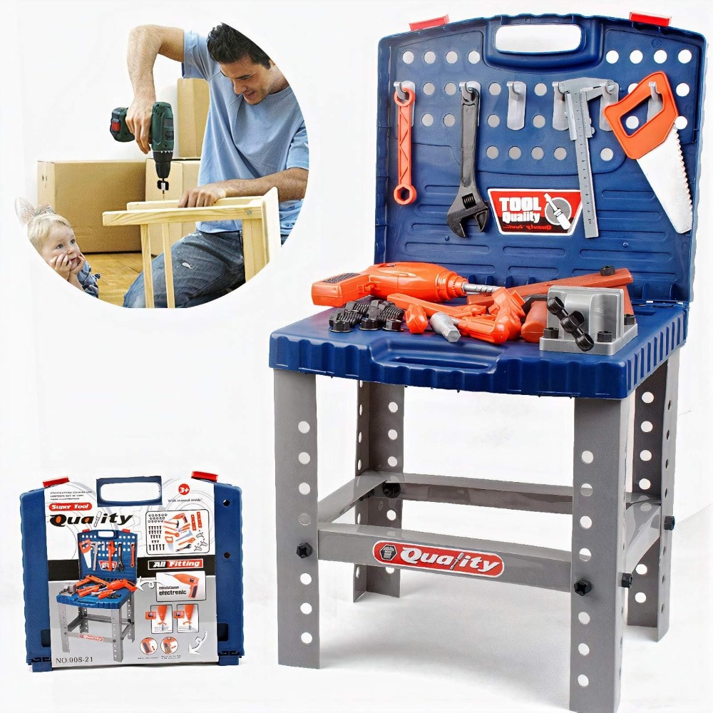 Tools Workshop Kids - Speelgoedgereedschap voor kinderen Werkbank met realistisch