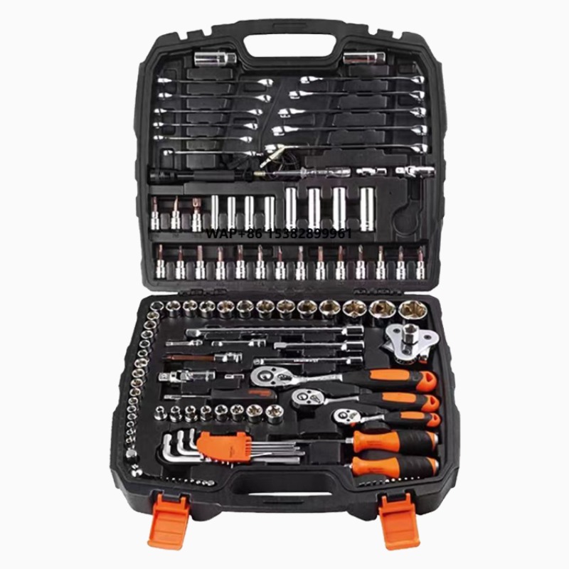 Workshop Tools Kit - Professionele 124-delige duurzame autoreparatieset multifunctionele werkplaatsgereedschapskist