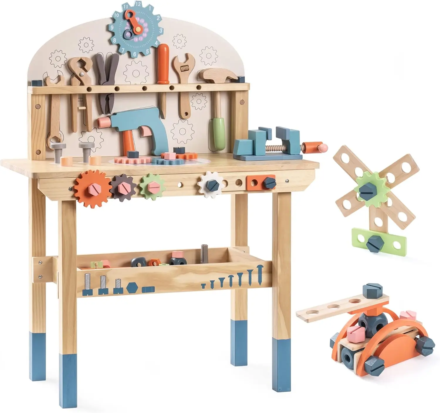 Tools Workshop Kids - Robotime Robud Gereedschapsbankset voor kinderen Grote