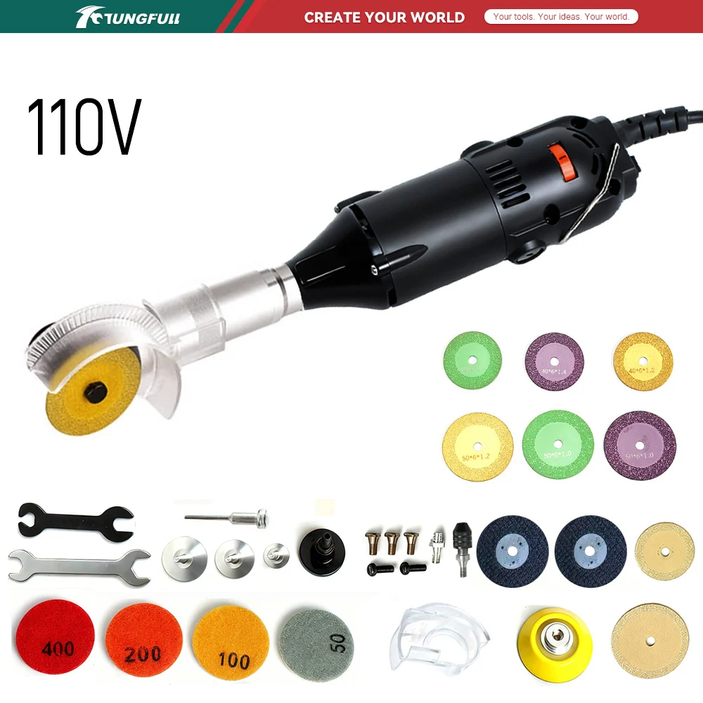 Hand Tools Mechanical Workshop - TUNGFULL 110V Mini-haakse slijpmachine Elektrische polijstmachine