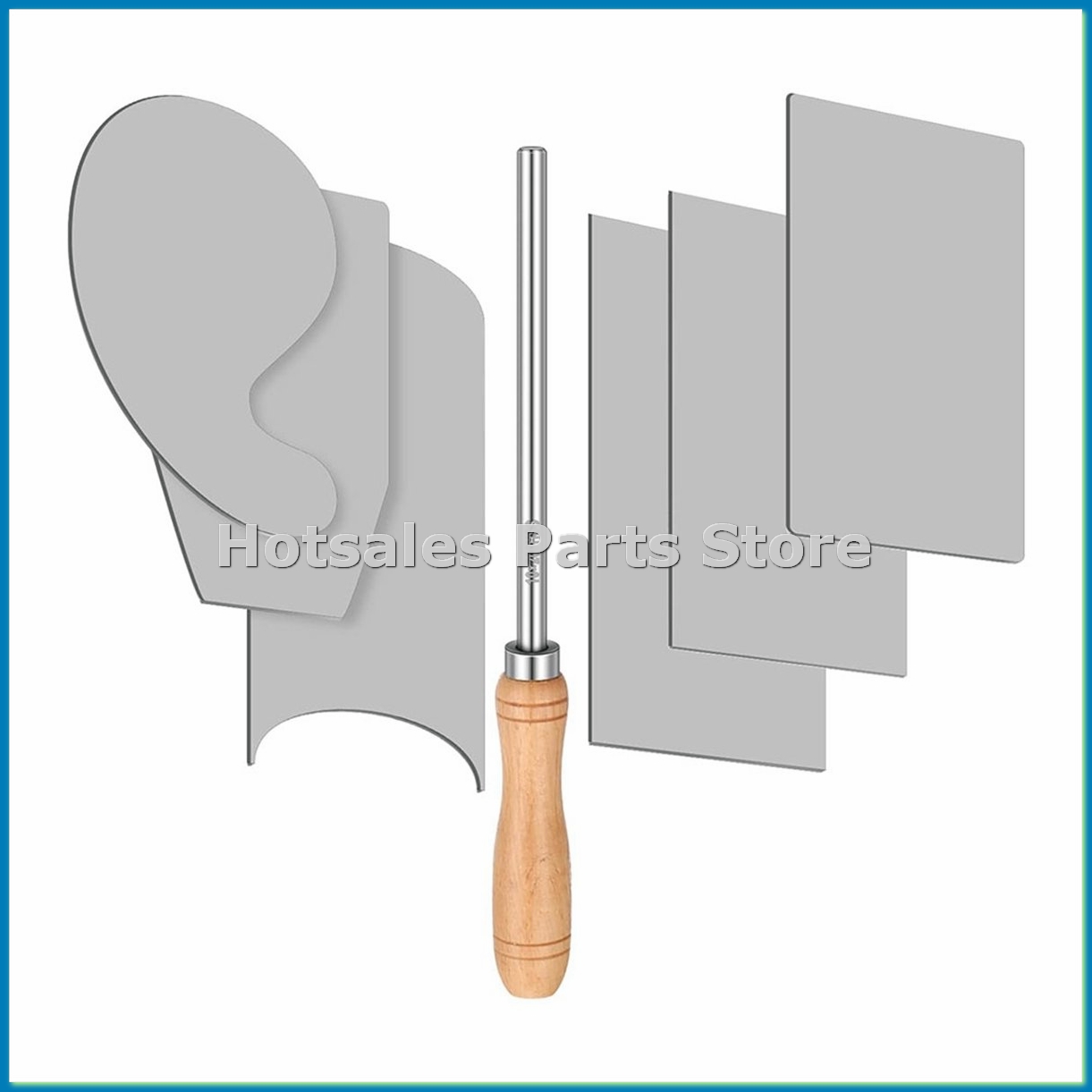 Card Scraper Cabinet - Kaartschraper Burnisher en 6-delige kastschraper set