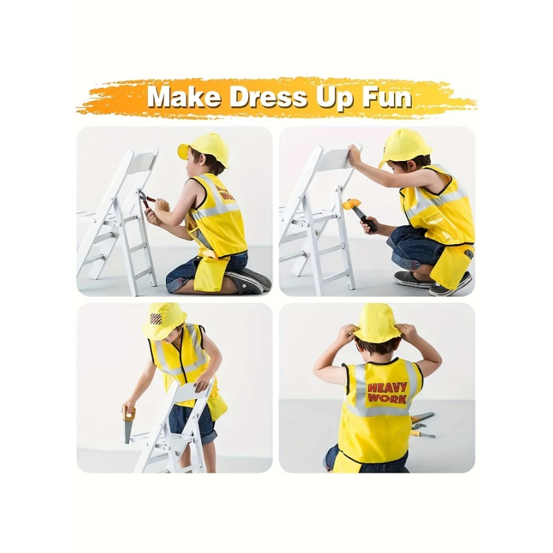Bouwvakkervestkostuum voor peu - Tools Workshop Kids recensie en prijs
